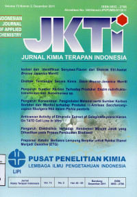 Image of Jurnal Kimia Terapan Indonesia vol. 13 no. 2 desember 2011