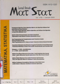 Jurnal Ilmiah Mat Stat vol.1 no.2 juli 2001