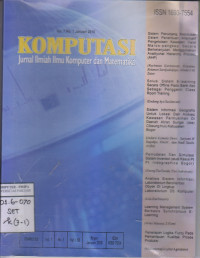 Komputasi, Jurnal Ilmiah Ilmu Komputer dan Matematika vol.7 no.1 januari 2010