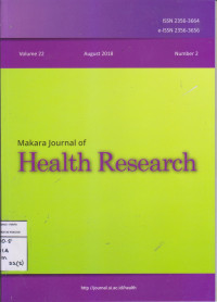 Makara Journal of Health Research volume 22 August 2018 Number 2