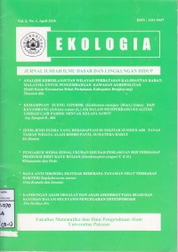 Image of EKOLOGIA,Jurnal ilmiah ilmu dasar dan lingkungan hidup Vol.8, No.1 April 2008